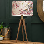 Floral Brown Lighting - Aratus  & Brushwood Eva  Complete Table Lamp Nut/Blossom Darren Woodhead