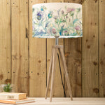 Floral Grey Lighting - Aratus  & Cirsium Eva  Complete Table Lamp Grey/Damson Voyage Maison