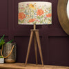 Floral Orange Lighting - Aratus & Delamere Complete Table Lamp Linen Voyage Maison