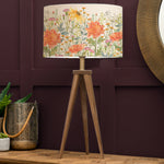 Floral Orange Lighting - Delamere Eva & Aratus Complete Table Lamp Linen Voyage Maison