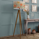 Floral Orange Lighting - Delamere Eva & Aratus Complete Floor Lamp Linen Voyage Maison