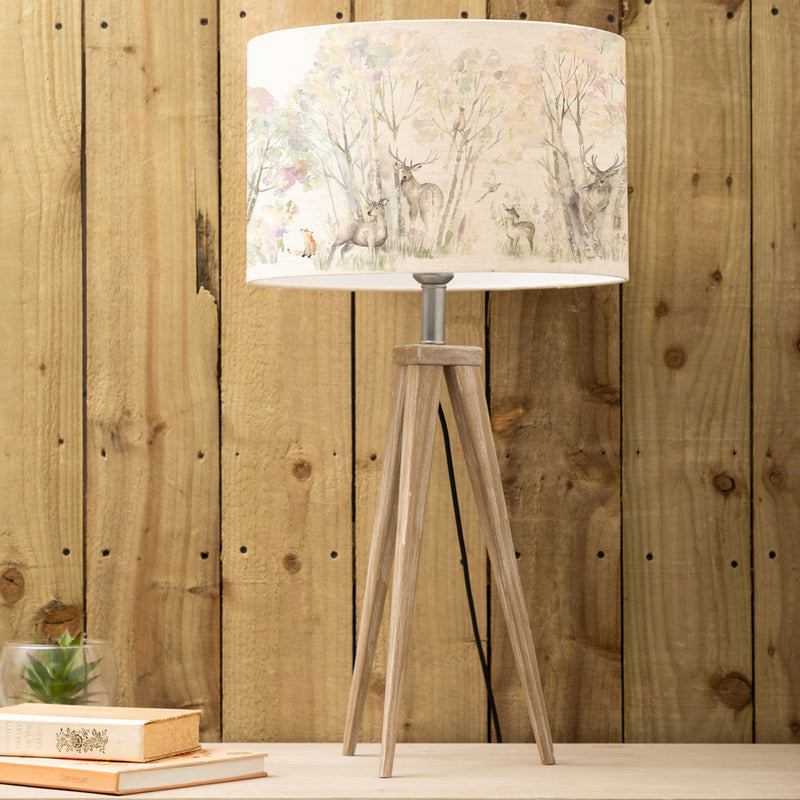 Animal Grey Lighting - Aratus  & Enchanted Forest Eva  Complete Table Lamp Grey/Forest Voyage Maison