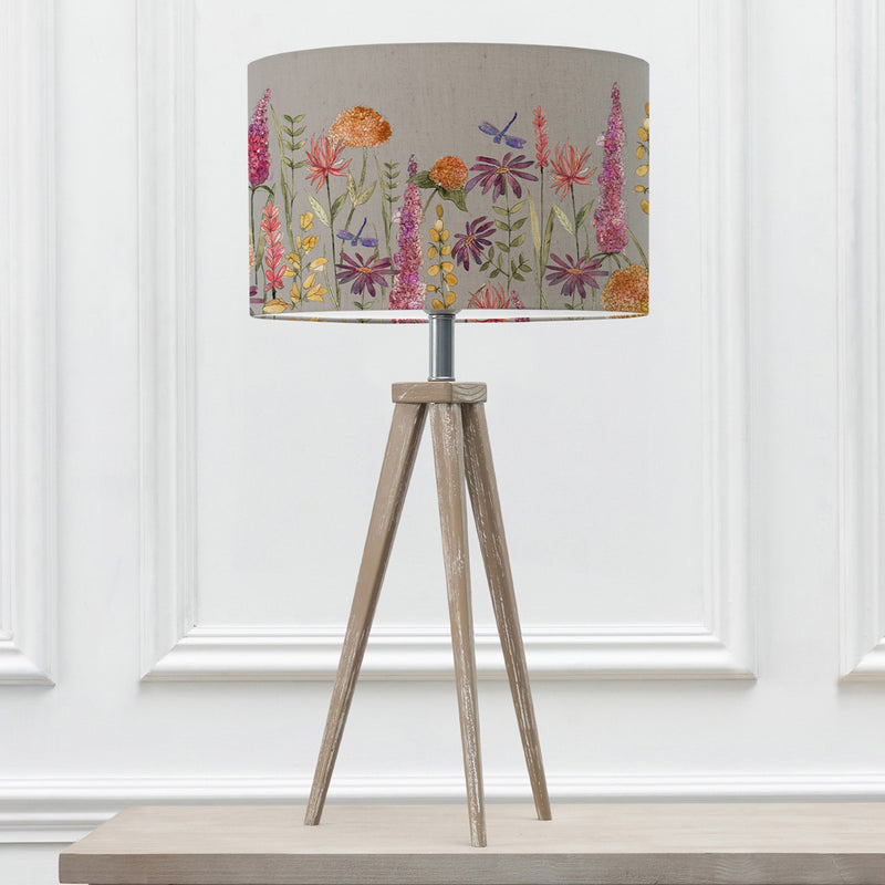 Floral Grey Lighting - Aratus  & Florabunda Eva  Complete Table Lamp Grey/Russet Voyage Maison