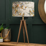 Floral Brown Lighting - Hawthorn Eva & Aratus Complete Table Lamp Nut/Olive Darren Woodhead