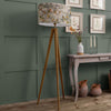 Floral Brown Lighting - Hawthorn Eva & Aratus Complete Floor Lamp Nut/Olive Darren Woodhead