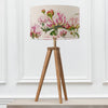 Floral Brown Lighting - Aratus  & Heligan Linen Eva  Complete Table Lamp Nut/Fuchsia Marie Burke