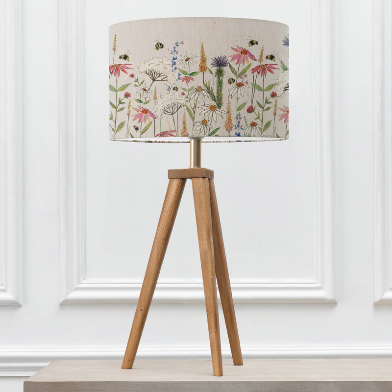 Floral Brown Lighting - Hermione Eva & Aratus Complete Table Lamp Nut/Linen Voyage Maison