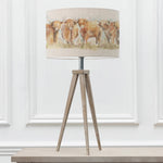 Animal Grey Lighting - Aratus  & Highland Cattle Eva  Complete Table Lamp Grey/Linen Voyage Maison