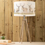 Animal Grey Lighting - Aratus  & Moorland Stag Eva  Complete Table Lamp Grey/Linen Voyage Maison