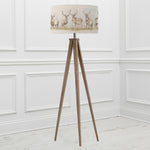 Animal Grey Lighting - Aratus  & Moorland Stag Eva  Complete Floor Lamp Grey/Linen Voyage Maison