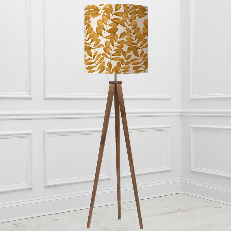 Floral Brown Lighting - Aratus  & Rowan Anna  Complete Floor Lamp Nut/Gold Additions