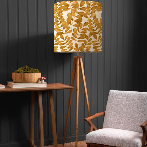 Floral Brown Lighting - Rowan Anna & Aratus Complete Floor Lamp Nut/Gold Additions