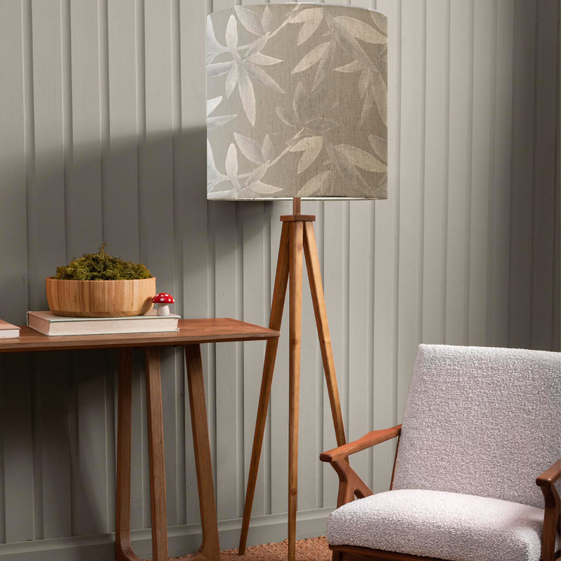 Floral Brown Lighting - Silverwood Anna & Aratus Complete Floor Lamp Nut/Snow Additions