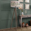 Floral Grey Lighting - Thistle Glen Eva & Aratus Complete Floor Lamp Grey/Linen Voyage Maison