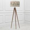 Floral Grey Lighting - Thistle Glen Eva & Aratus Complete Floor Lamp Grey/Linen Voyage Maison