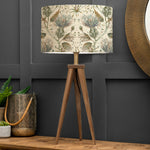 Floral Brown Lighting - Varys Eva & Aratus Complete Table Lamp Nut/Auburn Linen Voyage Maison