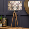 Floral Brown Lighting - Varys Eva & Aratus Complete Table Lamp Nut/Pastel Linen Voyage Maison