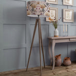 Floral Grey Lighting - Aratus  & Varys Eva  Complete Floor Lamp Grey/Gold Voyage Maison