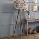 Floral Grey Lighting - Varys Eva & Aratus Complete Floor Lamp Grey/Gold Voyage Maison