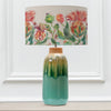 Floral Blue Lighting - Arauca  & Enchanting Thistle Eva  Complete Table Lamp Aqua/Marigold Voyage Maison