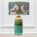 Animal Blue Lighting - Arauca  & Willow Woods Eva  Complete Table Lamp Aqua/Linen Voyage Maison