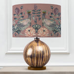 Floral Gold Lighting - Belina  & Ahura Eva  Complete Table Lamp Glass/Mauve Voyage Maison