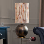 Abstract Gold Lighting - Falls Anna & Belina Complete Table Lamp Glass/Ironstone Additions