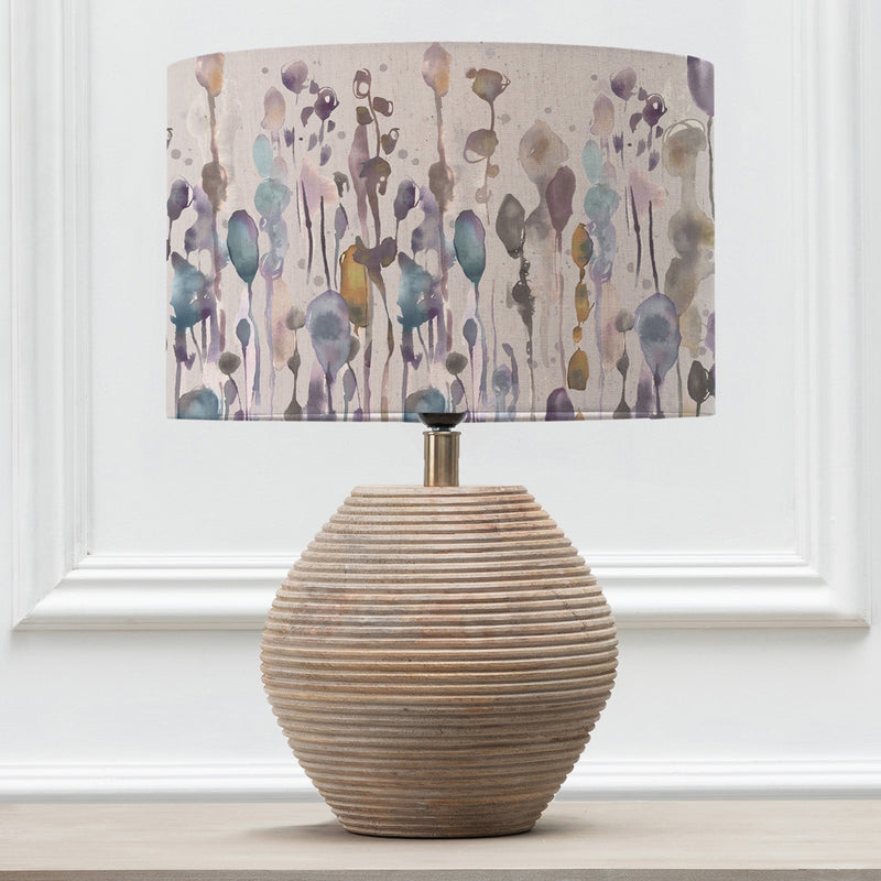 Abstract Brown Lighting - Cerys  & Arley Eva  Complete Table Lamp White/Ironstone Voyage Maison