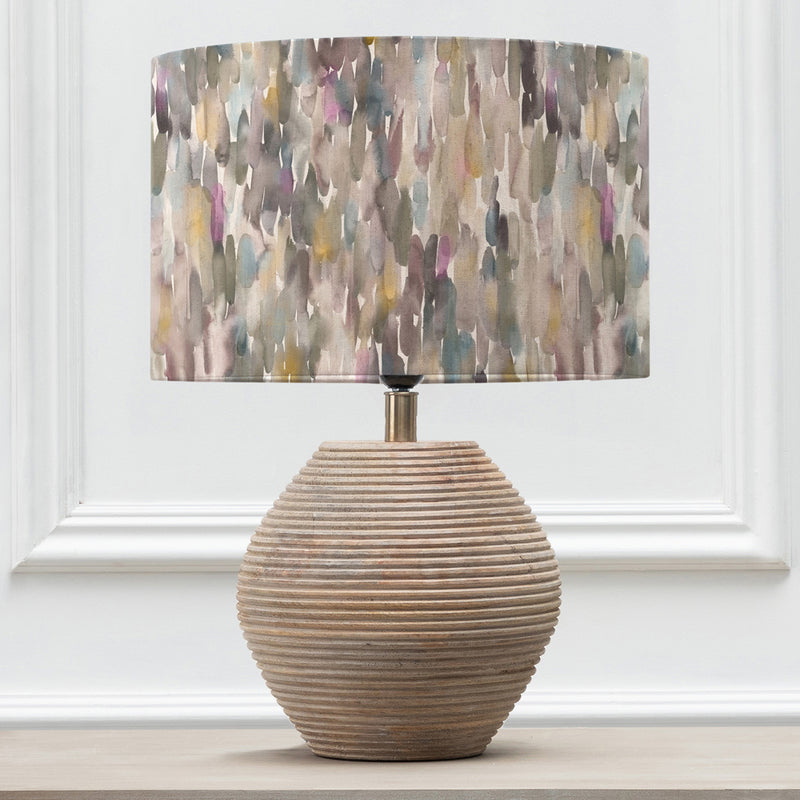 Abstract Brown Lighting - Cerys  & Azima Eva  Complete Table Lamp White/Ironstone Voyage Maison