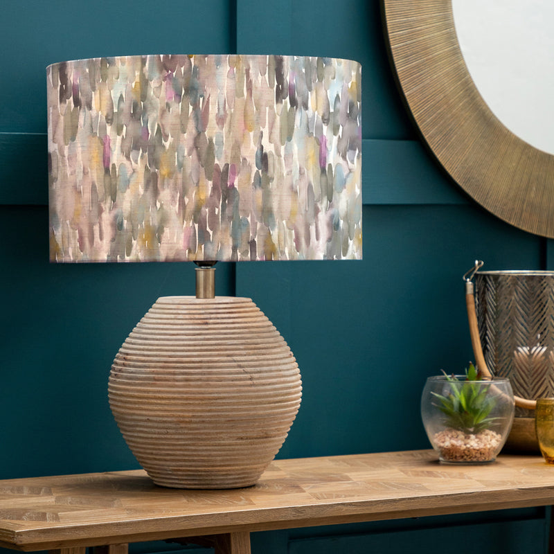 Abstract Brown Lighting - Cerys  & Azima Eva  Complete Table Lamp White/Ironstone Voyage Maison