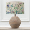 Floral Brown Lighting - Cerys  & Cirsium Eva  Complete Table Lamp White/Damson Voyage Maison