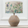 Floral Brown Lighting - Cirsium Eva & Cerys Complete Table Lamp White/Damson Voyage Maison