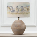 Animal Brown Lighting - Come By Eva & Cerys Complete Table Lamp White/Linen Voyage Maison