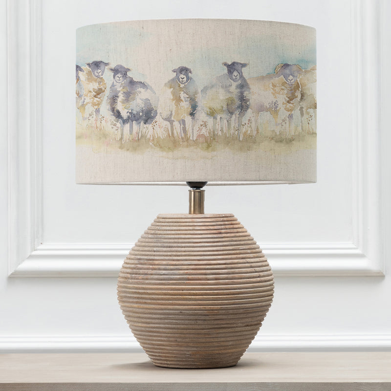 Animal Brown Lighting - Come By Eva & Cerys Complete Table Lamp White/Linen Voyage Maison