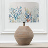 Abstract Brown Lighting - Cerys  & Coral Reef Eva  Complete Table Lamp White/Kelpie Voyage Maison