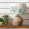 Abstract Brown Lighting - Cerys  & Coral Reef Eva  Complete Table Lamp White/Kelpie Voyage Maison