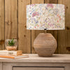 Floral Brown Lighting - Hedgerow Eva & Cerys Complete Table Lamp White/Linen Voyage Maison