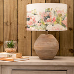 Floral Brown Lighting - Papavera Eva & Cerys Complete Table Lamp White/Sweetpea Voyage Maison