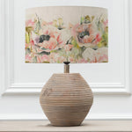 Floral Brown Lighting - Papavera Eva & Cerys Complete Table Lamp White/Sweetpea Voyage Maison