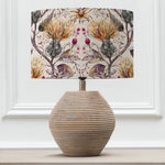 Floral Brown Lighting - Varys Eva & Cerys Complete Table Lamp White/Gold Voyage Maison