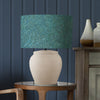 Floral Blue Lighting - Edessa & Coressa Complete Table Lamp Teal Voyage Maison