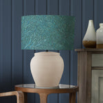 Floral Blue Lighting - Coressa Eva & Edessa Complete Table Lamp Teal Voyage Maison