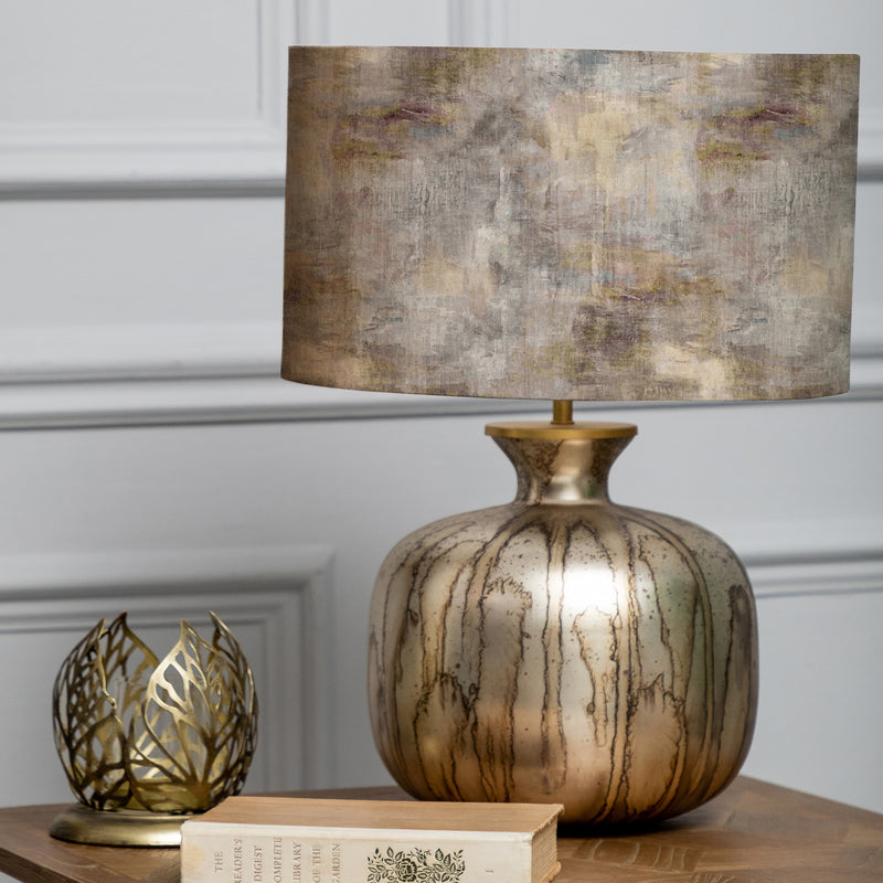 Abstract Gold Lighting - Monet Eva & Elphaba Complete Table Lamp Glass/Ironstone Voyage Maison