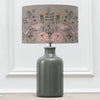 Floral Grey Lighting - Ahura Eva & Elspeth Complete Table Lamp Grey/Bronze Voyage Maison