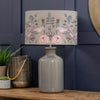 Floral Grey Lighting - Ahura Eva & Elspeth Complete Table Lamp Grey/Bronze Voyage Maison