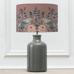 Floral Grey Lighting - Ahura Eva & Elspeth Complete Table Lamp Grey/Mauve Voyage Maison