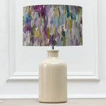 Abstract Cream Lighting - Elspeth  & Azima Eva  Complete Table Lamp Cream/Indigo Voyage Maison