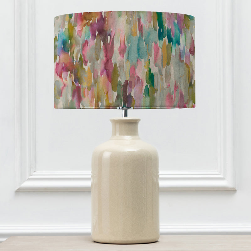 Abstract Cream Lighting - Azima Eva & Elspeth Complete Table Lamp Cream/Lotus Voyage Maison