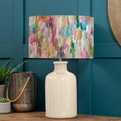 Abstract Cream Lighting - Azima Eva & Elspeth Complete Table Lamp Cream/Lotus Voyage Maison