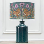 Floral Blue Lighting - Baghdev Eva & Elspeth Complete Table Lamp Aqua/Iris Voyage Maison